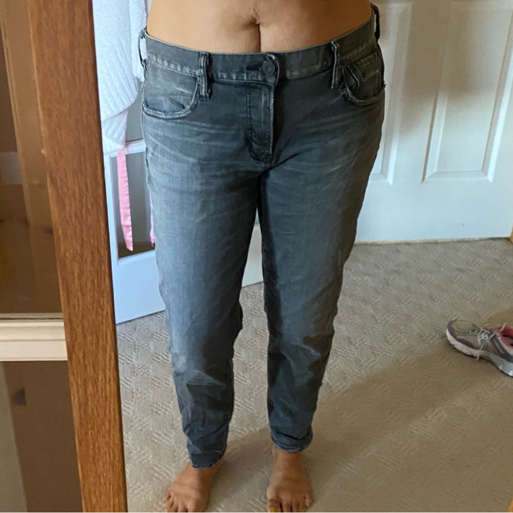 Size 29 dark grey relaxed slim fit Moussy Vintage ankle jeans, barely worn